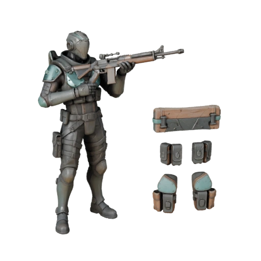 Modelo de Personaje Soldado Arcano de Ciencia Ficción - Articulado