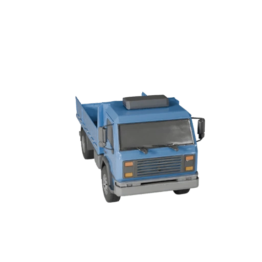 Modello 3D Camion Furgonato Low Poly per Unity & Unreal PBR Asset