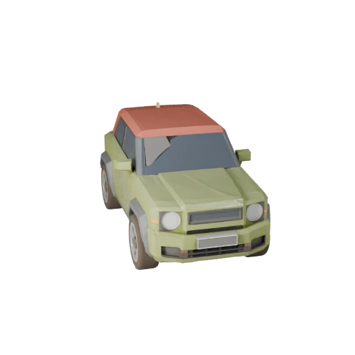 Modelo 3D Coupé Poligonal Bajo para Unity y Unreal PBR Asset (Legacy)