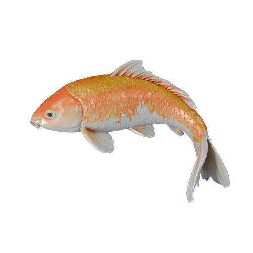 High Poly Koi Fish 3D Model - Detailed STL Asset for Printing