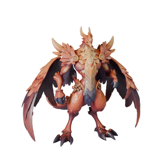 Modèle 3D Phénix Dessin Animé - Asset Stylisé pour Animation | PBR