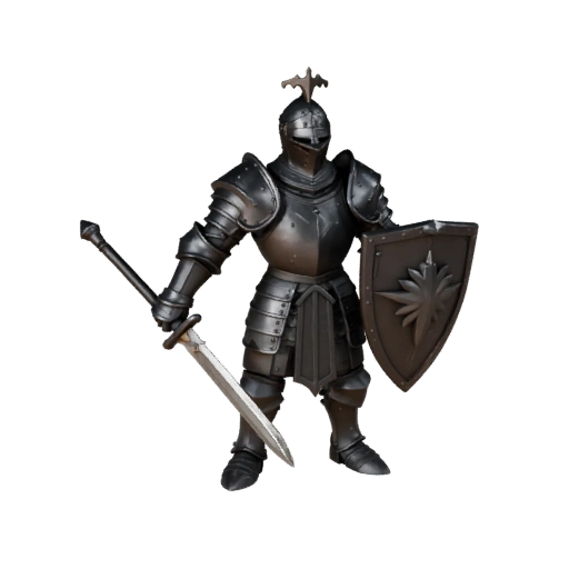 Realistic Knight Miniature | Scene Composition Asset