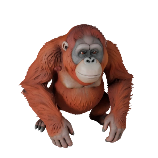 Modelo 3D de Orangután para Blender - Asset PBR con Texturas | PBR