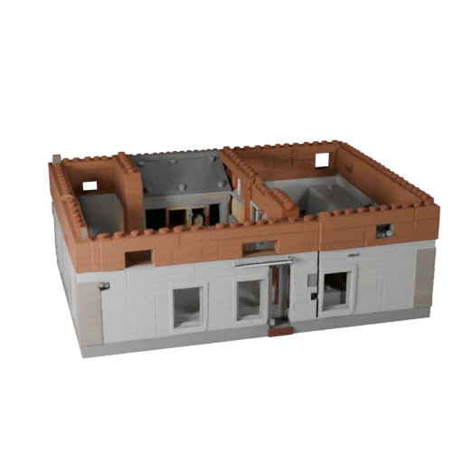 Печатный городской блок комплект STL 3D модель - Масштабный актив