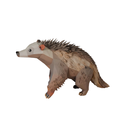 Low Poly Anteater 3D Model - Unity Game Asset with FBX | PBR