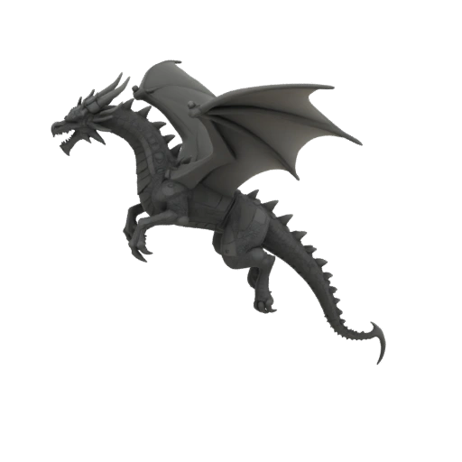 Miniatura Drago Boss Dark Fantasy STL - Posa di Salto