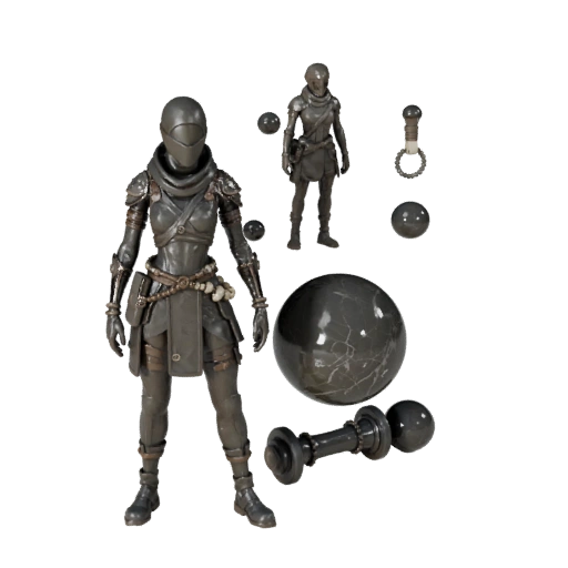 Modelo de Personagem Ninja Pós-Apocalíptico - Articulado