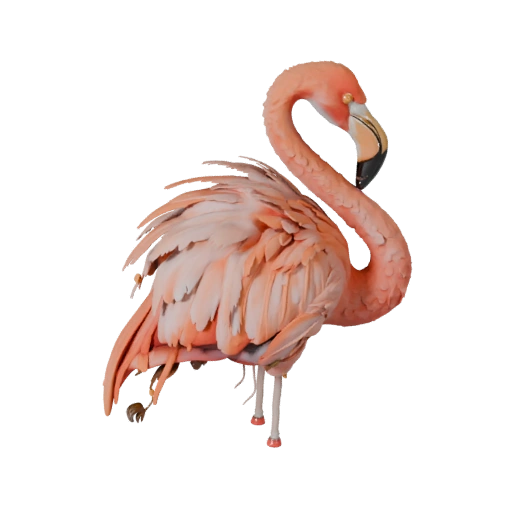 High Poly Flamingo 3D Model - Detailed STL Asset for Printing