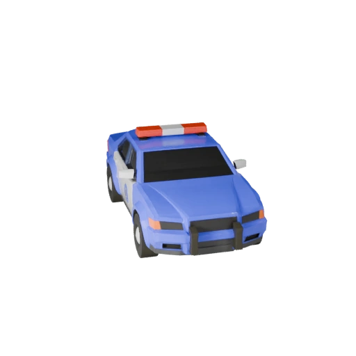 High Poly Police Car 3D Model for Studio Renders - PBR (Legacy)
