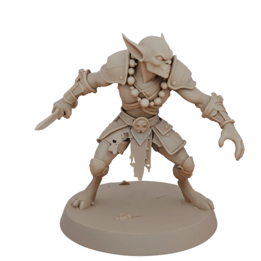 Fantasy Void Goblin Archer Miniature STL