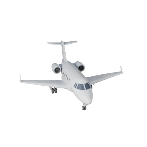Private Jet 3D Model for Unreal Engine - Game Ready Asset