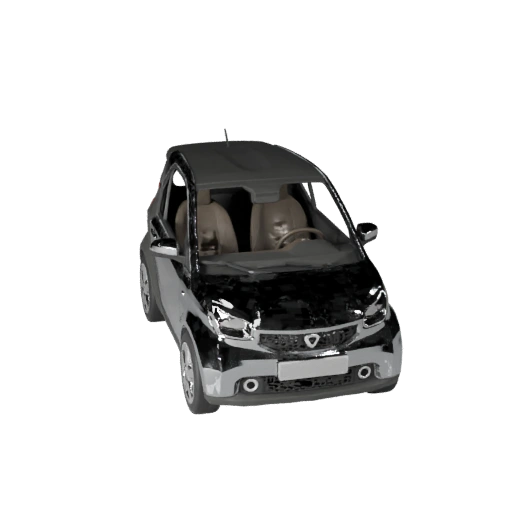 Low Poly Compact Car 3D Model for Unity & Unreal Games