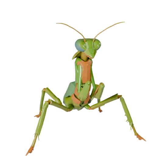 High Poly Praying Mantis 3D Model - Detailed STL Asset for Printing