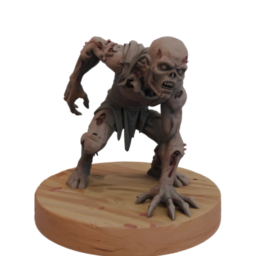 Dark Fantasy Zombie Enemy Miniature STL - Swarm
