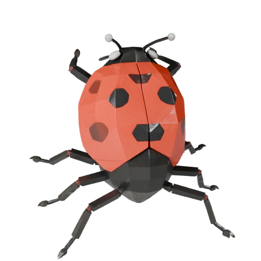 Low Poly Ladybug 3D Model - Unity Game Asset with FBX | Royalty-Free