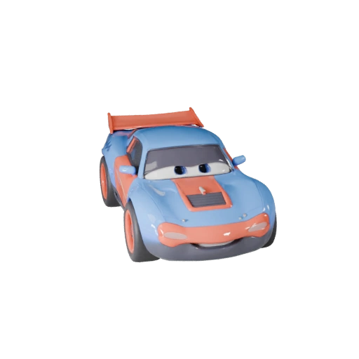 Cartoon Supercar 3D Model for Stylized Games PBR Asset (Legacy)