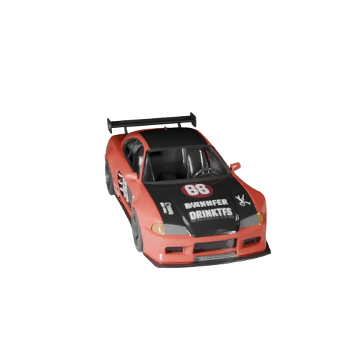 High Poly Race Car 3D Model for Studio Renders PBR Asset (Legacy)