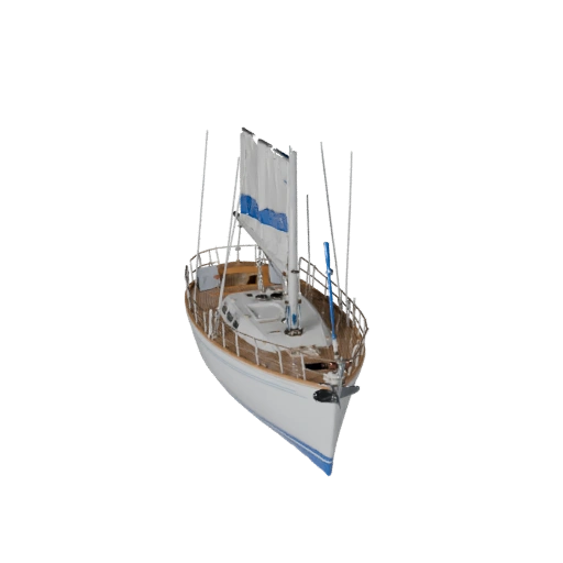 Segelboot 3D Modell für Blender & Spiele - PBR Asset