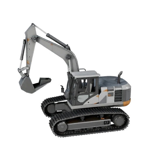 Low Poly Backhoe Loader 3D Model for Unity & Unreal