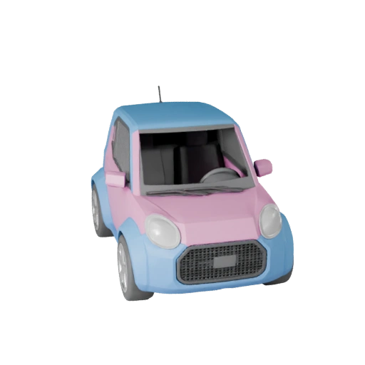 High Poly Compact Car 3D Model for Studio Renders - PBR (Legacy)