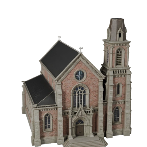 High Poly Church 3D Model for Archviz for Architecture