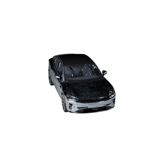 Modelo 3D de Coche Eléctrico para Unity - Activo de Juego Poligonal Bajo