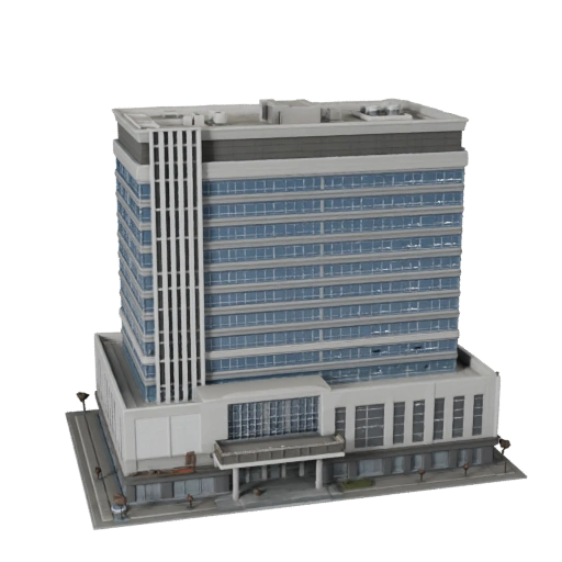 3D Модель Корпоративной Штаб-квартиры - Реалистичный Ассет для Архитектурной Визуализации