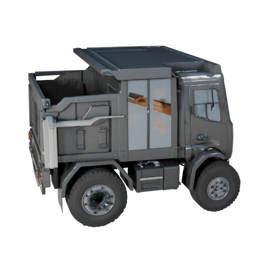 High Poly Dump Truck 3D Model for Studio Renders - PBR