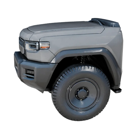 Hohe Poly Cyber-SUV 3D Modell für Studio-Renderings - PBR