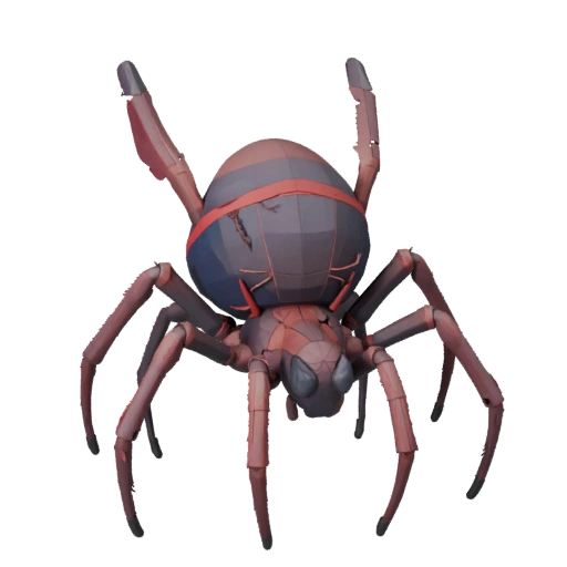 Modelo 3D de Viúva Negra Desenho Animado - Asset Estilizado para Animação