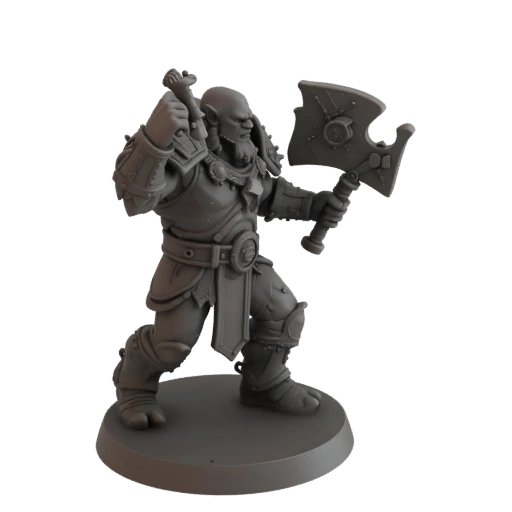 Collectible Orc Warlord Presupported | Display Asset