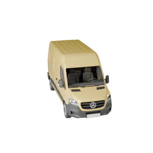 Modello 3D Low Poly Cargo Van per Unity & Unreal PBR Asset (Legacy)