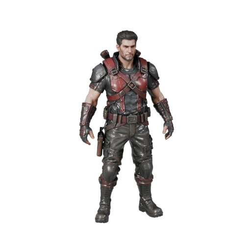 Realistic Battle-Hardened Character Model - Rigged