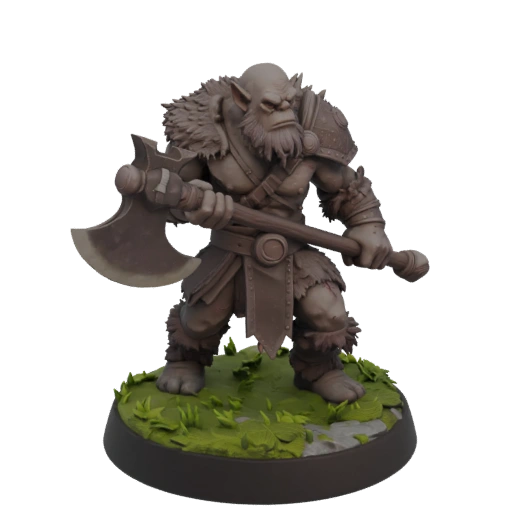 Fantasy Troll Barbarian Miniature STL