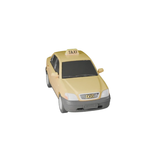 Modello 3D Taxi Pronto per il Gioco per Uso in Tempo Reale Asset PBR (Legacy)