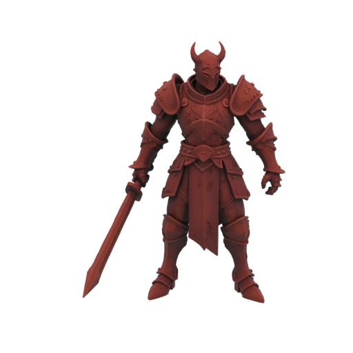 Miniatura STL de Cavaleiro Diabo de Fantasia Sombria