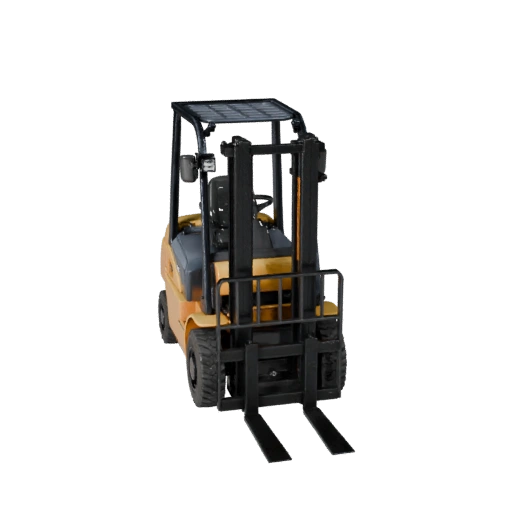 Modelo 3D de Carro Elevador Pronto para Jogo para Uso em Tempo Real Ativo PBR