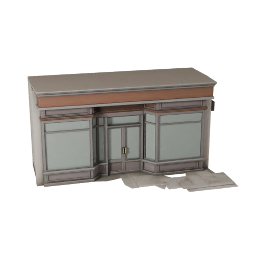 Modello 3D Facciata Vetrina per Unity - Asset di Gioco in Tempo Reale