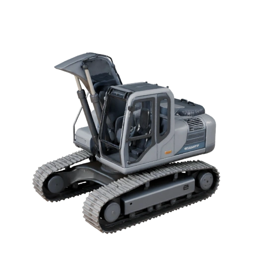 Excavator 3D Model for Unity - Low Poly Game Asset