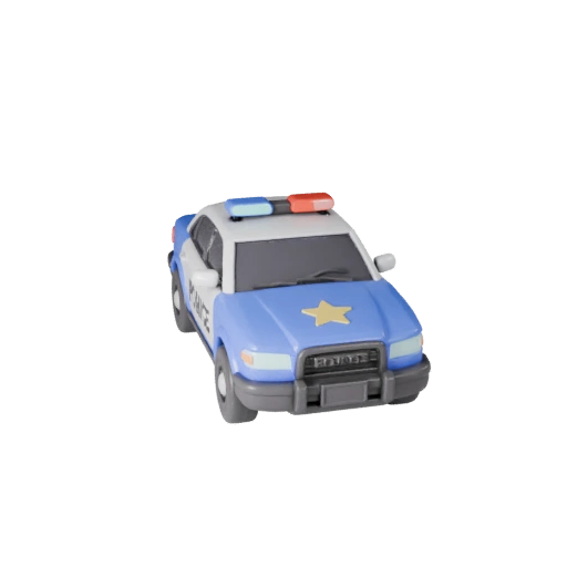 Police Car 3D Model for Blender & Games - Realistic PBR (Legacy)