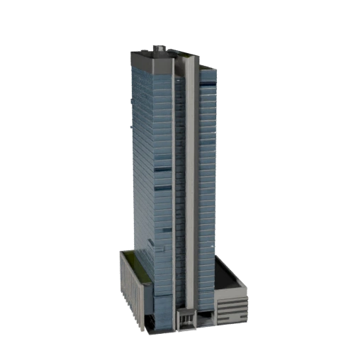 Modelo 3D da Torre do Distrito Financeiro para Blender - Asset de Renderização