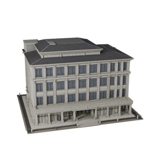 Modèle 3D de bâtiment de théâtre pour Blender - Asset de rendu