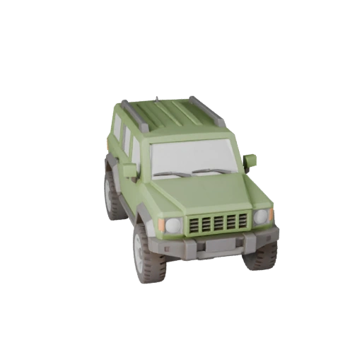 Modelo 3D de SUV de Aventura Baixo Poli para Unity e Unreal (Legacy)