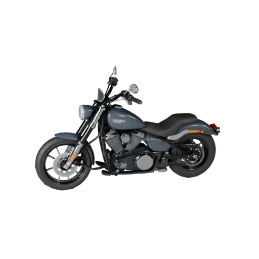 Modelo 3D de Moto Cruiser para Blender - PBR Realista