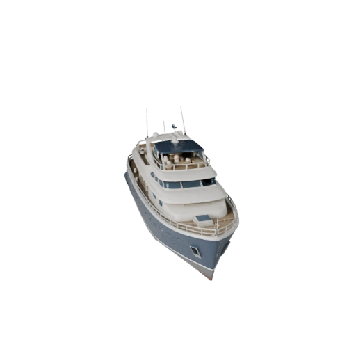 Modelo 3D de Yate Vintage para Unity - Activo de Juego Poligonal Bajo