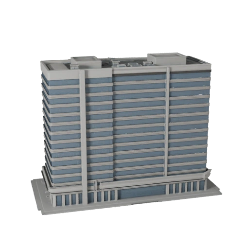 Печатная 3D-модель бизнес-центра STL - Масштабный актив