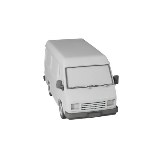 Printable Delivery Van STL 3D Model for Collectibles &