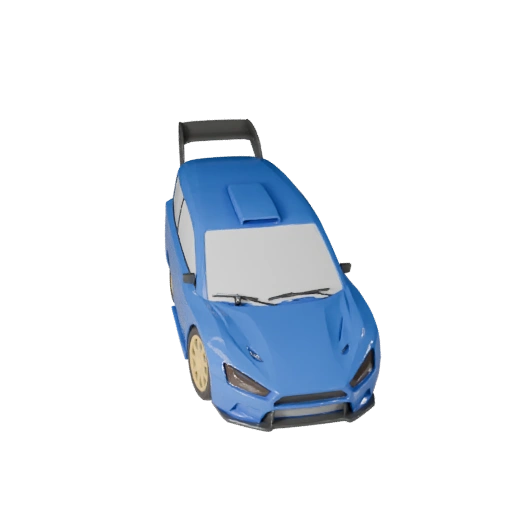 Printable Rally Car STL 3D Model - Display & Collectibles