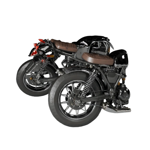 Hohes Poly Retro-Motorrad 3D-Modell für Studio-Renderings