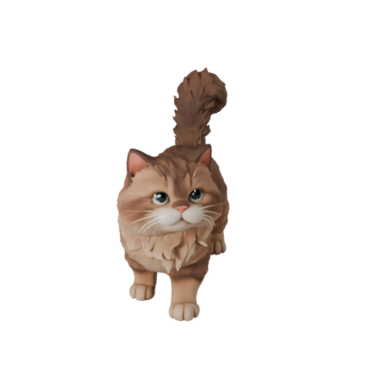Modelo 3D de Gato Persa de Desenho Animado - Asset Estilizado para Animação